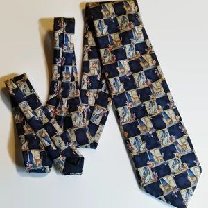 Marks & Spencer Silk Tie Cats in Windows UK Made
